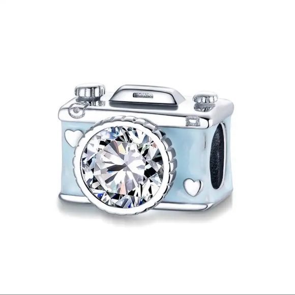 Charm Jewelry - 925 Sterling Silver Camera Charm
